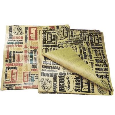 کاغذ کرافت ساندویچ  ۷۰ گرم طرح عمومی (سایز ۳۳×۳۵)بسته۱۰ کیلویی)