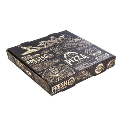 جعبه پیتزا ایفلوت چاپ عمومی سایز ۲۸ دو نفره ( بسته ۱۰۰تایی)