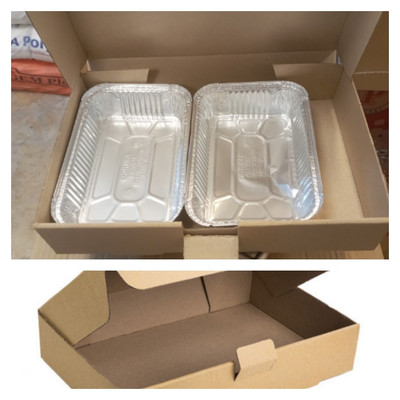 جعبه غذا دو پرسی (۳۵×۲۳×۷) (بسته۱۰۰ تایی)