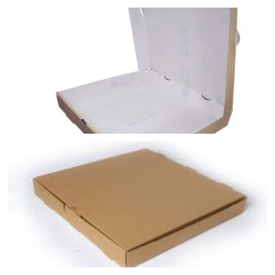 جعبه پیتزا مقوا دوبلکس (سبک) سایز ۳۴ ×۳۴ خام (بسته ۱۰۰ تایی)